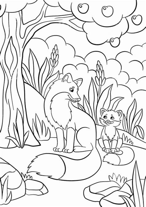 easy  print fox coloring pages tulamama