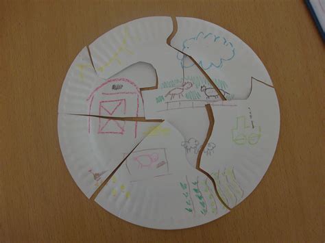 kids craft paper plate puzzle mommysavers mommysavers
