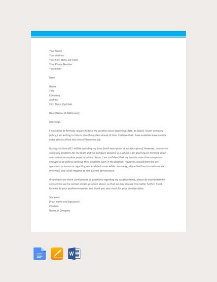 leave letter  examples format sample examples