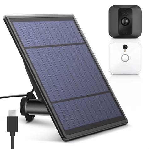 solar panel  blink xt security camera wall mount outdoor weatherproof solar power charging