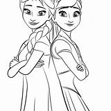 Elsa Anna Disney sketch template