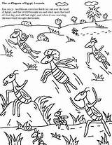 Plagues Egypt Coloring Pages Locusts Locust Ten Bible Plague Moses God Story Kids Churchhousecollection Sunday School Crafts Colouring Printable Activities sketch template