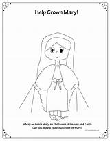Crowning May Coloring Printables Kids Catholic Marian Clipart Pages Celebrate Sheets Printable Sheet Now Color Webstockreview sketch template