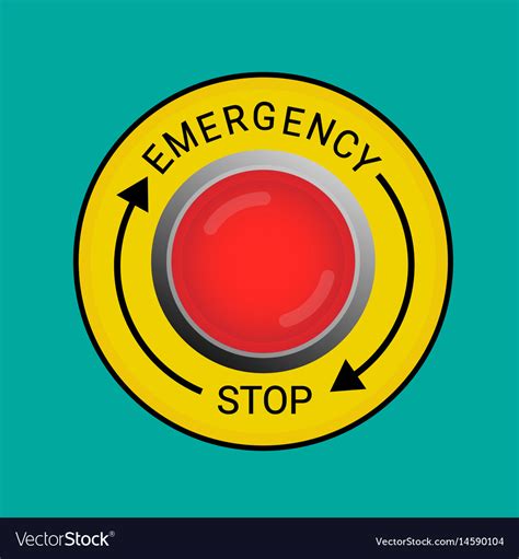 emergency stop button royalty  vector image