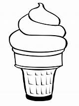 Ice Cream Cone Coloring Clipart Clip Library sketch template