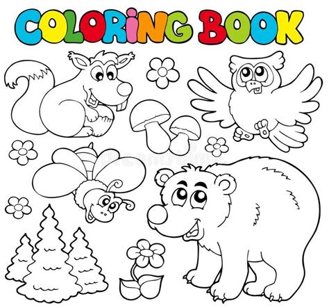 coloring book  forest animals  illustration ad forest book