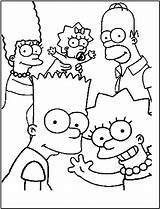Simpsons Coloring Pages Printable Family Choose Board Kids sketch template