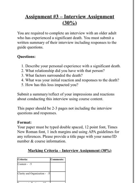 reflect  interview reflection  interview paper assignment