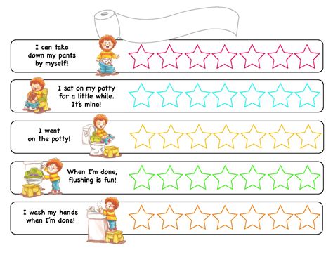 printable potty charts  kids  activity