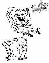 Spongebob Gary Mewarnai Gambar Squarepants Snail Jump Sponge Zeichnet Kartun Colorare sketch template