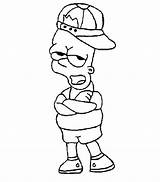 Simpsons Hat Duff sketch template