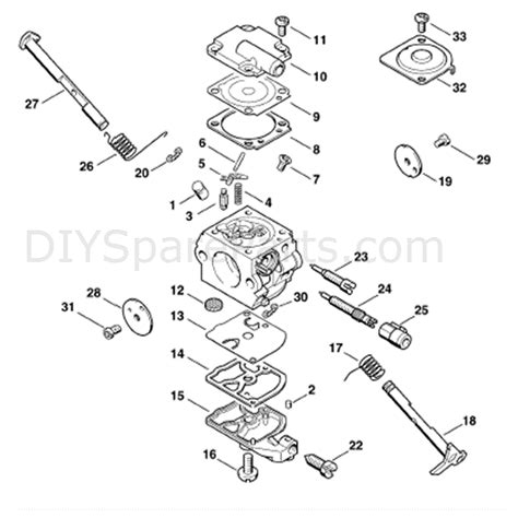 stihl ms  chainsaw mst parts diagram carburetor cq