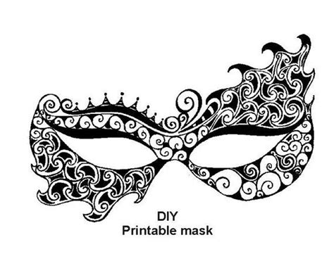 printable mask masquerade mask carnival mask party ot evascreation