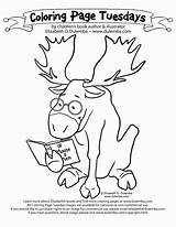 Coloring Operation Child Christmas Moose Elk Pages Popular sketch template