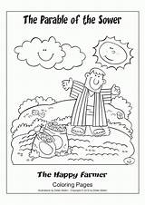 Parable Sower Coloring Pages Colouring Clipart Coloringhome Popular Library sketch template