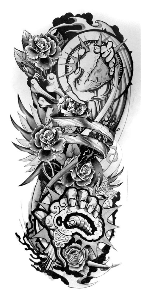sleeve tattoo designs drawings  paper design sleeve tattoo