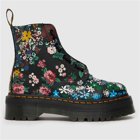 dr martens multi sinclair floral quad boots shoefreak