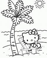 Coloring Pages Kitty Hello Luau Beach Hawaiian Summer Printables Printable Themed Party Disney Kids Color Print Sheets Getdrawings Library Clipart sketch template