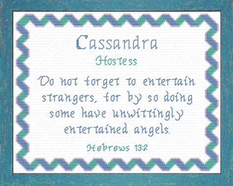 Cassandra Name Blessings Personalized Cross Stitch
