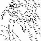 Coloring Pages Fantastic Colouring Superhero Four Mr Richards Marvel Man Spiderman sketch template