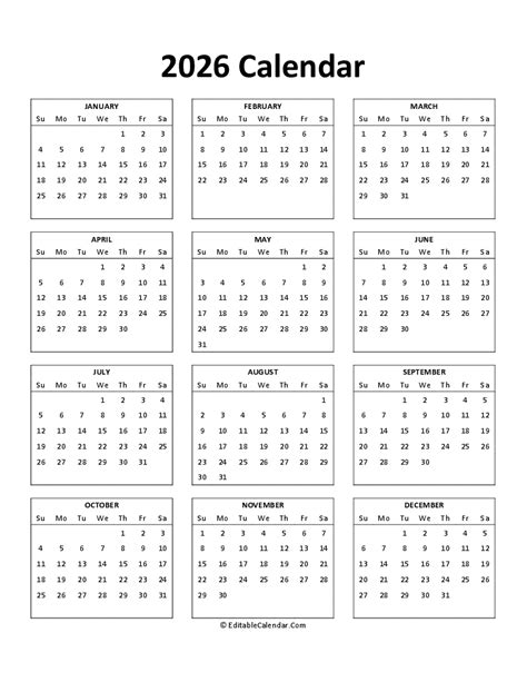 printable  calendar