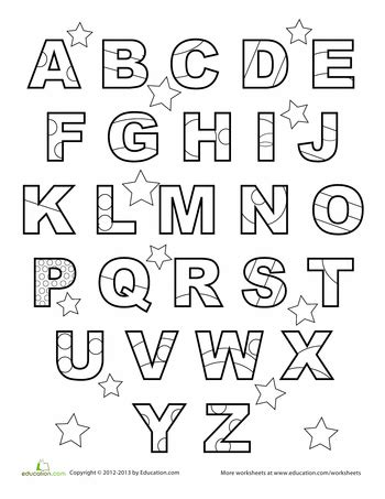 worksheets abc coloring page learning abc learning letters abc