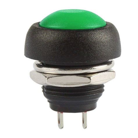 mm momentary push button green