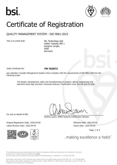 iso  certification nil technology
