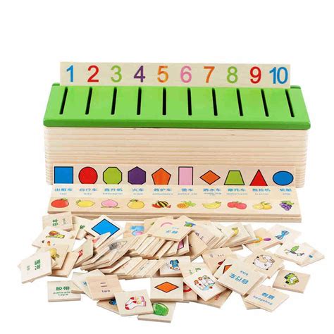 learn montessori educational wooden game recognition toy baby kids