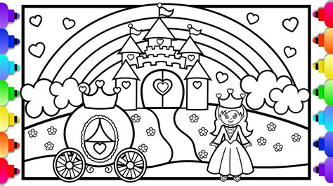 princess   castle coloring pages