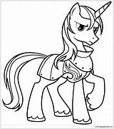 Pony Little Shining Pages Armor Coloring Color sketch template
