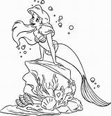 Coloring Mermaid Pages Little Printable sketch template