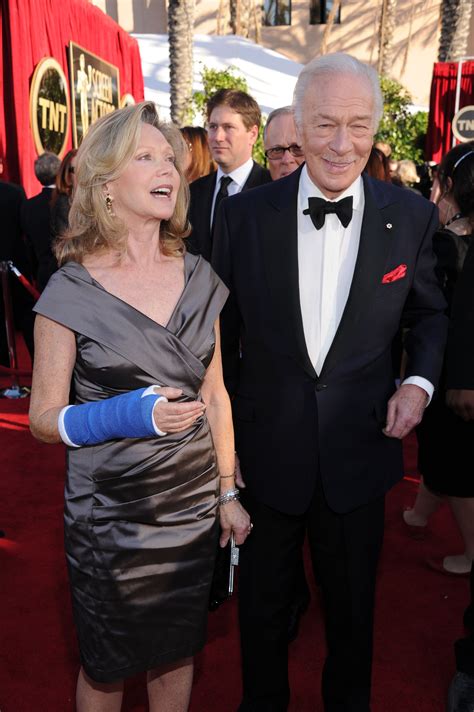 christopher plummer and his wife elaine taylor smile screen actors