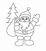 Santa Claus Template Colouring Templates Pages Printable Christmas Coloring Simple Print Father Kids Printables Crafts sketch template