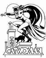 Catwoman Colouring Tocolor Getdrawings Colorier sketch template