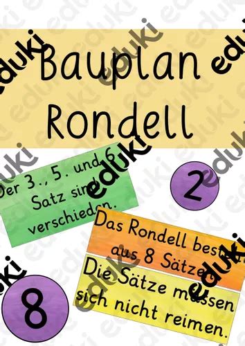 bauplan rondell unterrichtsmaterial im fach deutsch