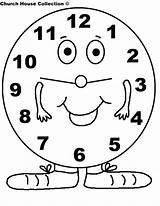 Coloring Pages Time Clock Daylight Savings Kids sketch template
