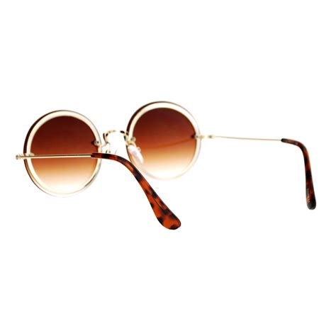 sa106 flat lens rimless luxury round oval retro hippie sunglasses ebay