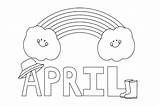 April Coloring Pages Kids Printable Worksheets Months Year Sheets Spring Worksheet Month Print Time Worksheeto Fun sketch template