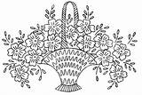Embroidery Patterns Basket Vintage Flower Floral Designs Redwork Wheeler Laura Flowers Hand Transfers March Flores Interview Choose Board sketch template