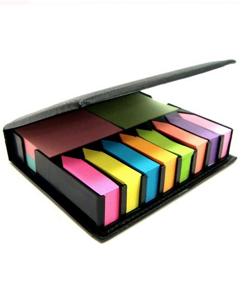 sticky memo notes holder includes  colours ea distribution