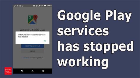 google play services  stopped working youtube