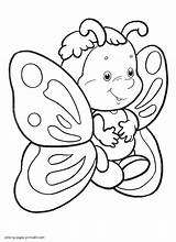 Butterfly Coloring Pages Baby Printable Print Butterflies Insects Insect sketch template