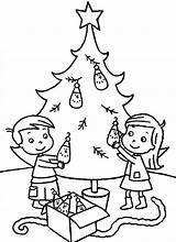 Coloring Christmas Tree Pages Kids Decorating Printable Children B198 Print Sibling Trees Sheets Color Drawing Santa Adults Online Book A3 sketch template