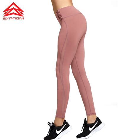 syprem yoga pants women mesh high waist yoga pink leggings for sports