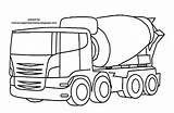 Mewarnai Truk Sketsa Molen Rebanas Menggambar Tenk Kendaraan Alat Tangki Transportasi sketch template