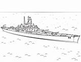 Coloring Uss Alabama Pages Military Printable Navy Army Supercoloring Drawing Categories Games sketch template