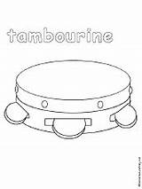 Instruments Tambourine Coloring Music Musical Instrument Kids Printables Worksheets Pages Crafts Sheets Color Enchantedlearning Print Toddlers Musicals Orchestra Percussion Draw sketch template