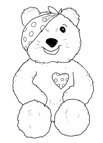 pudsey bear sitting coloring page  printable coloring pages