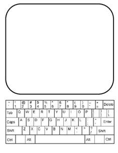 blank keyboard template template printable keyboard computer keyboard